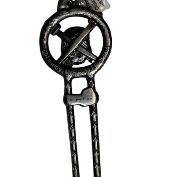 Disney Mickey Mouse Vintage-Inspired Skeleton Key Keychain Silver-Tone - Picture 2 of 2
